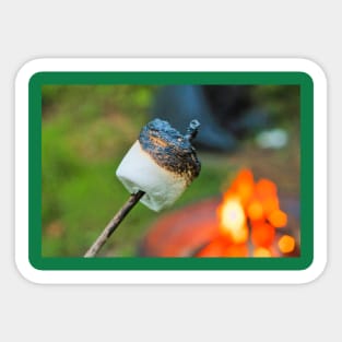 Roasted Marshmallow on a Stick by the Campfire Sticker